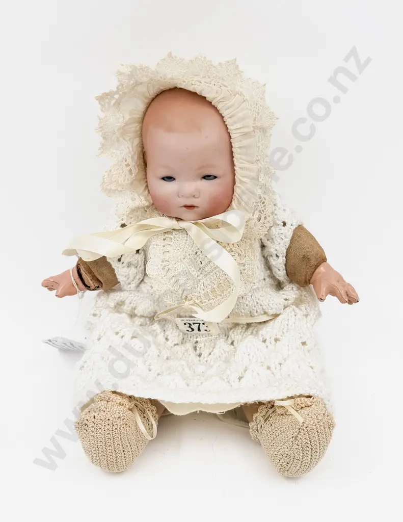 Antique Armand Marseille Bisque Dream Baby on Rag Body 30cm Image 1++