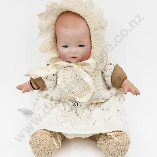 Antique Armand Marseille Bisque Dream Baby on Rag Body 30cm