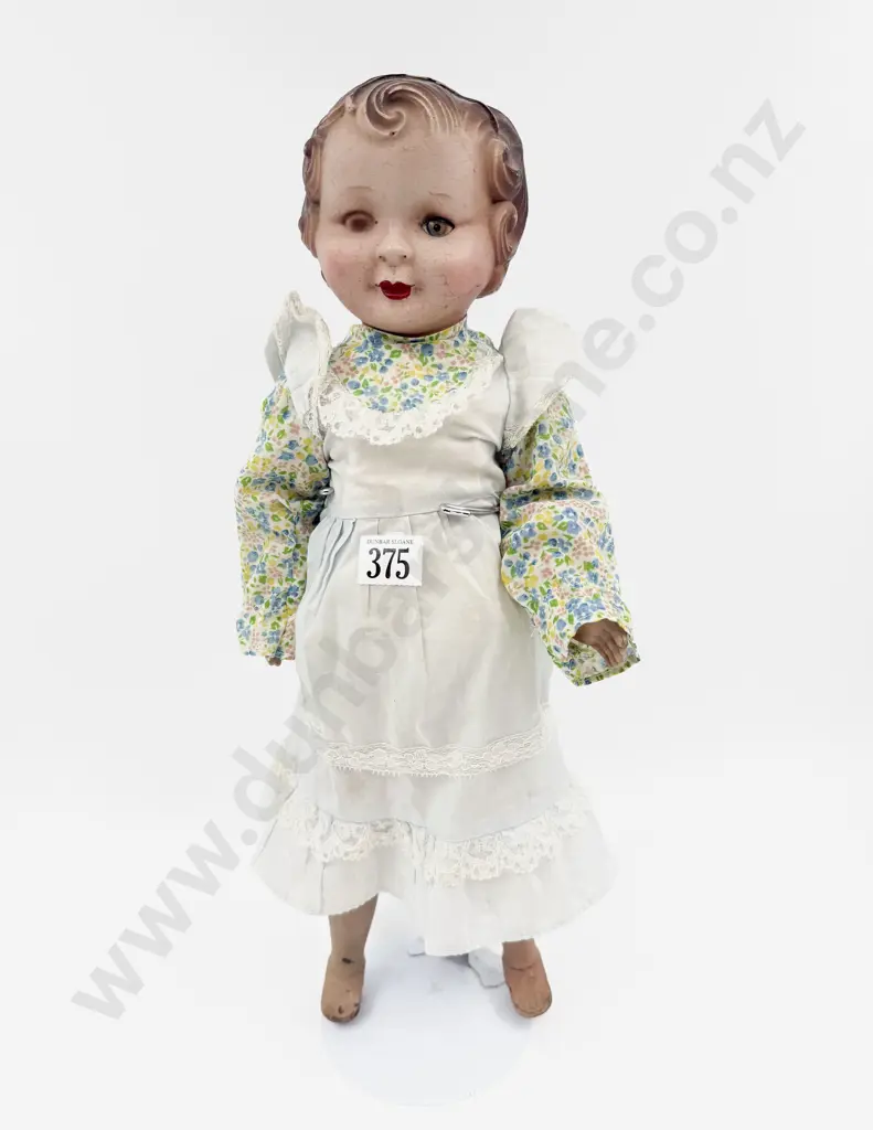 Antique All Composition Character Doll 44cm Image 1++