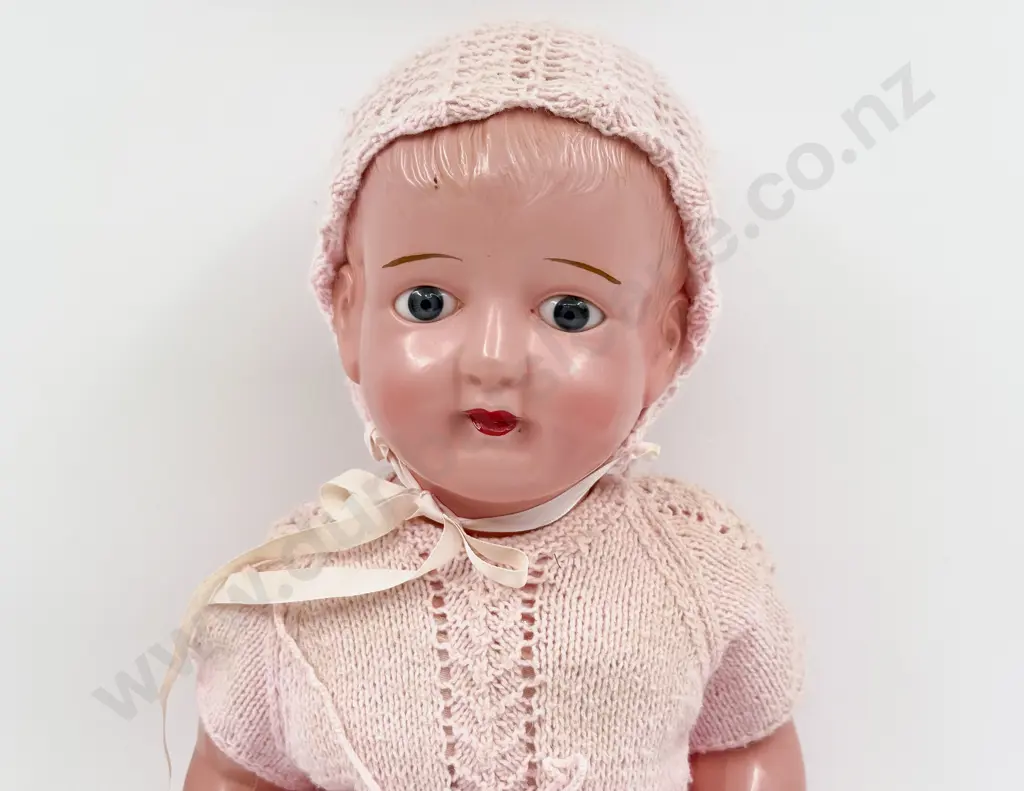 Antique Celluloid Character Baby Doll 58cm Image 1++