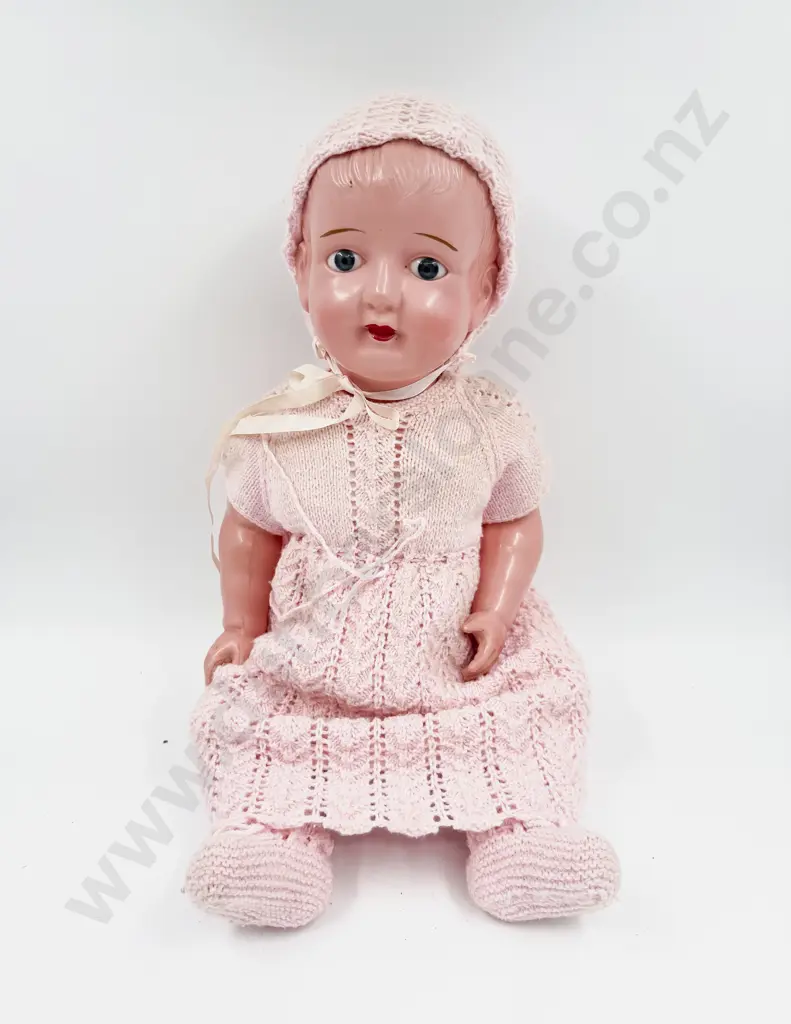 Antique Celluloid Character Baby Doll 58cm Image 1++