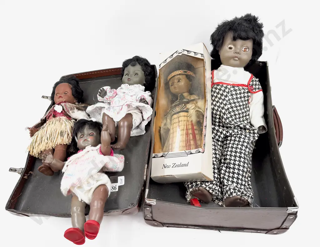 Collection Maori Costume Dolls and Brown Vinyl Dolls Image 1++