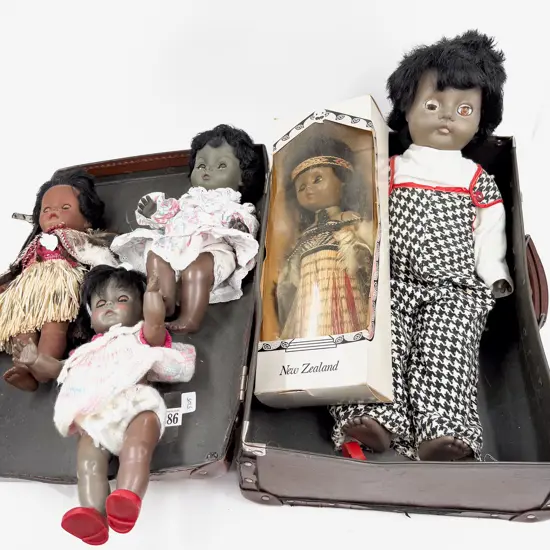 Collection Maori Costume Dolls and Brown Vinyl Dolls