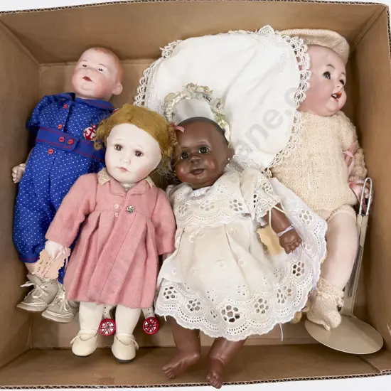 Four New Bisque Character Dolls