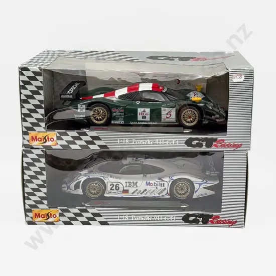 Two Boxed Masito 1:18 Scale Porsche Models