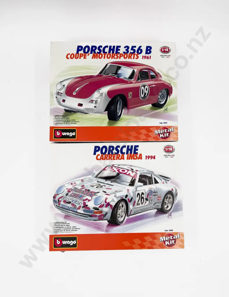 Two Burago Completed Metal Kit Porsche Models Image 1++