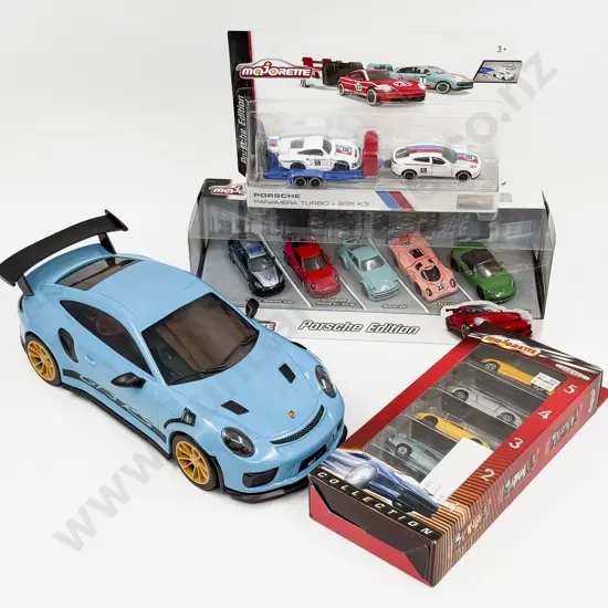Various Boxed and Unboxed Porsche Models
