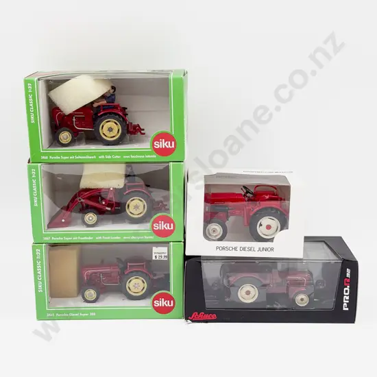 Schuco and Siku Boxed Porsche Tractor Models