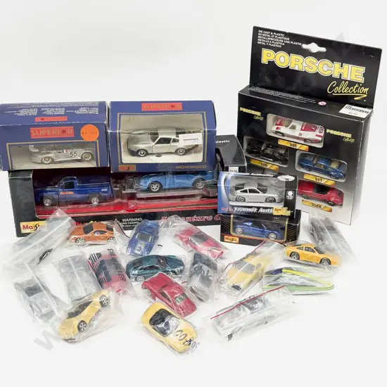 Collection Boxed and Unboxed Various Manufacture Porsche Models