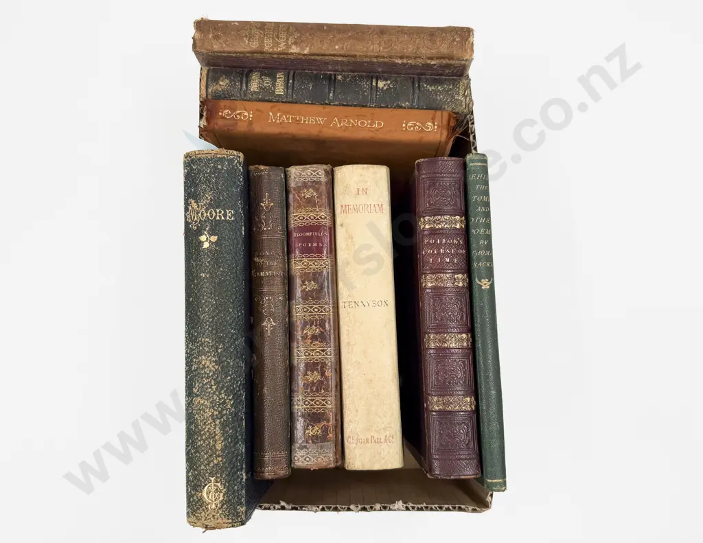 Quantity Assorted Vintage Poetry Volumes Incl Byron Image 1++