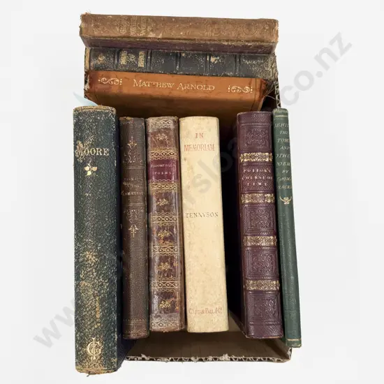 Quantity Assorted Vintage Poetry Volumes Incl Byron
