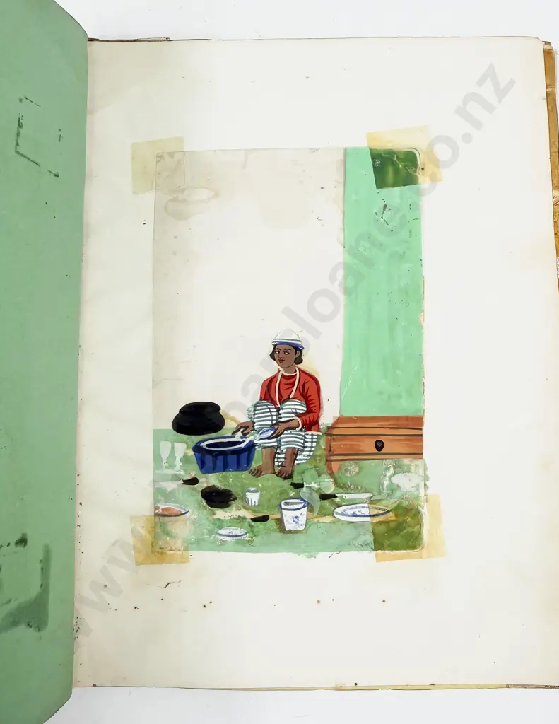 Early C19th Album of Miniature Painting of Indian Life Image 1++