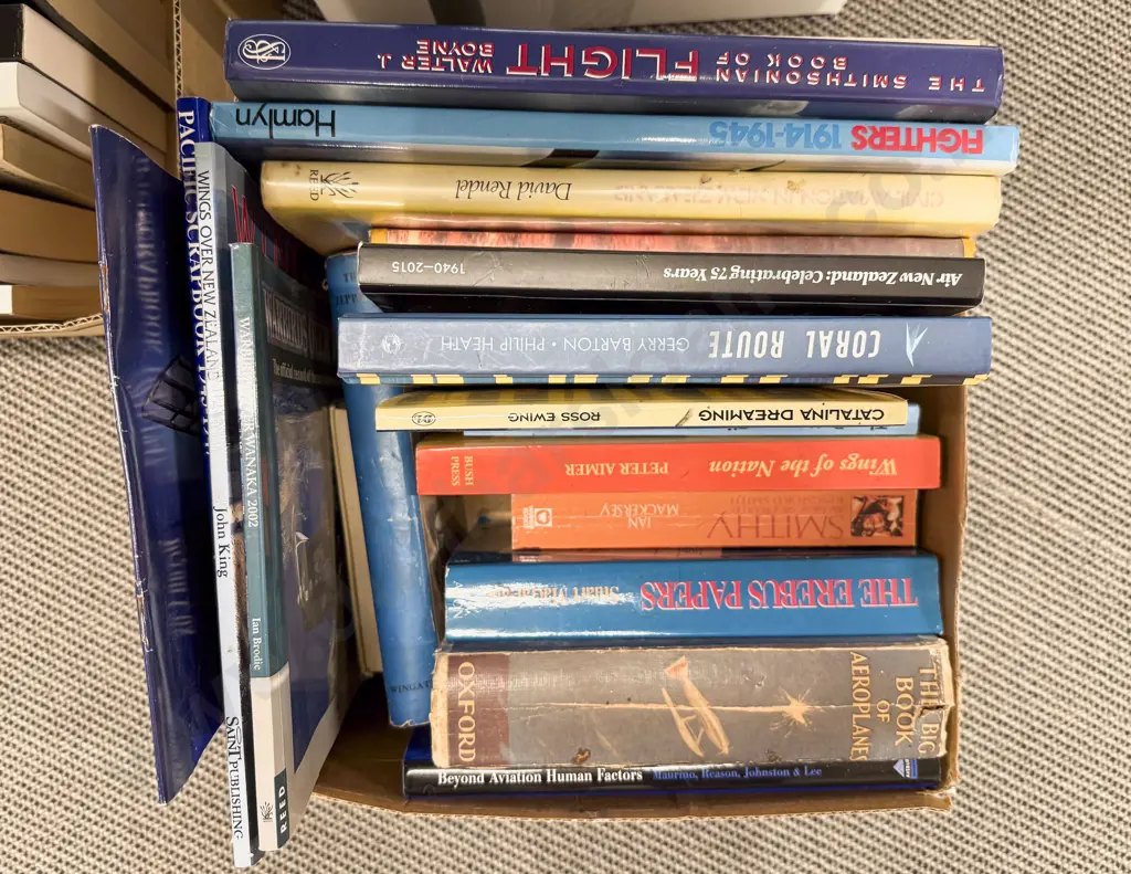 Box of Assorted Books Aircraft Interest Image 1++