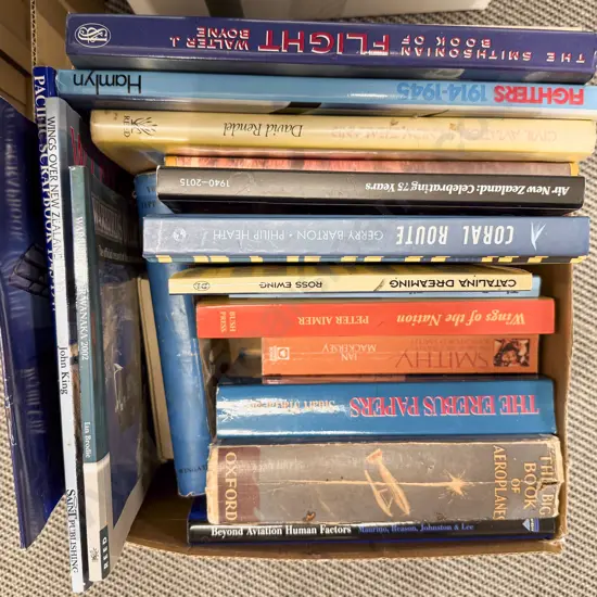 Box of Assorted Books Aircraft Interest