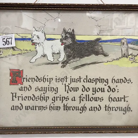 Circa 1930's Hand Coloured Print