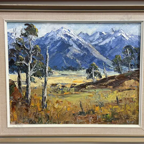 Bernice Smart - "South of Fox Glacier" - Oil on Board