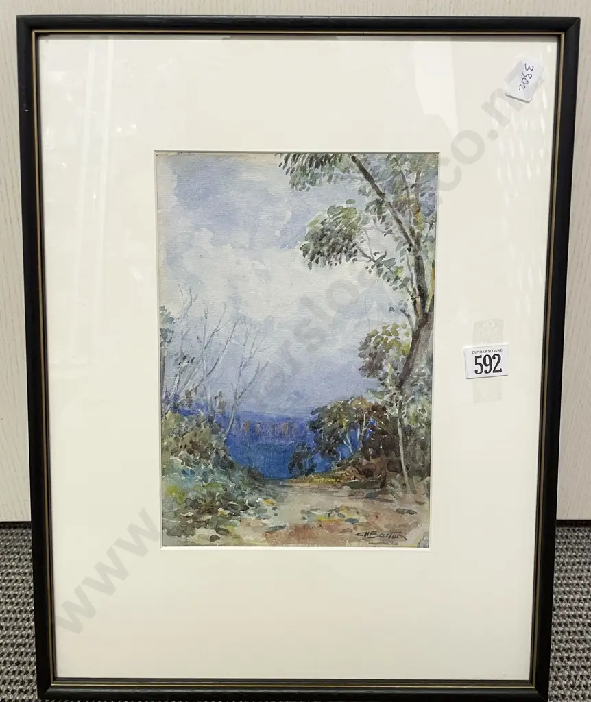 C. H. Barton - View Through The Trees - Watercolour Image 1++