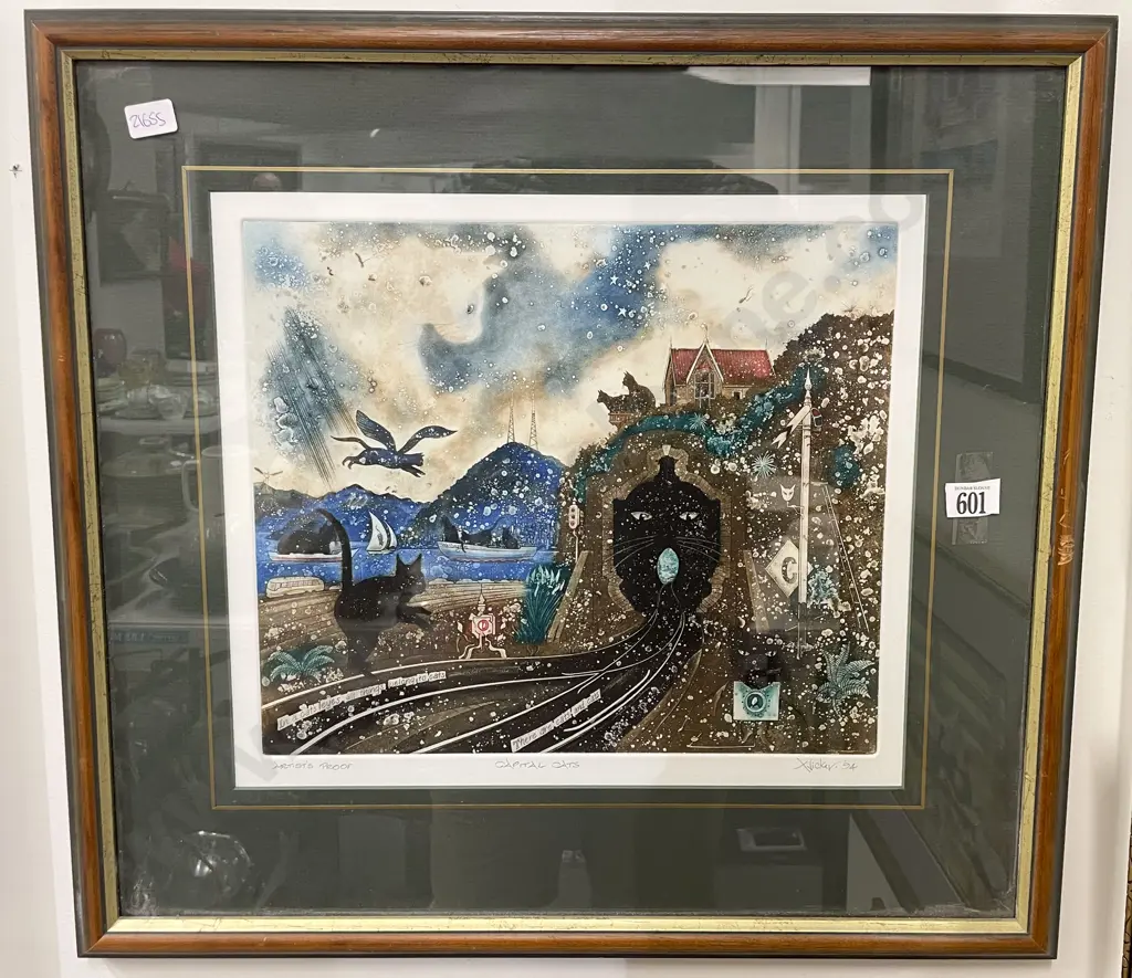 Gary Tricker - "Capital Cats" - Etching A/P Image 1++