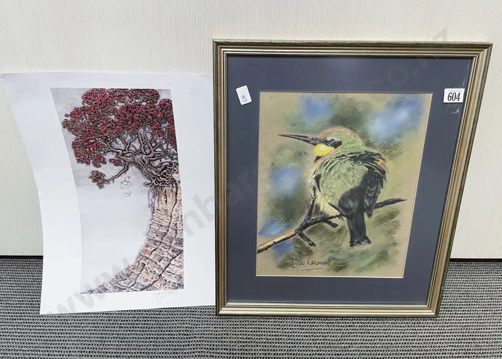 Joyce Caldwell - Bird Study - Pastel on Paper and Other Image 1++