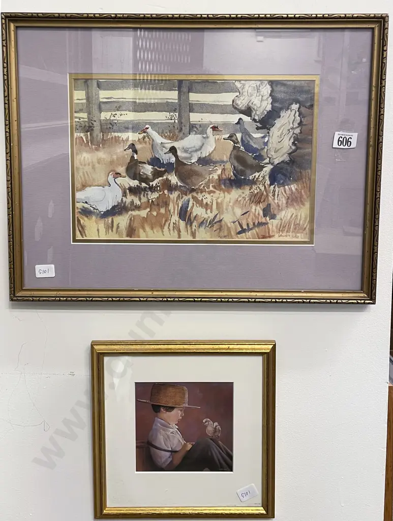 Jeanette Walker - "Farm Ducks" - Watercolour and Other Image 1++