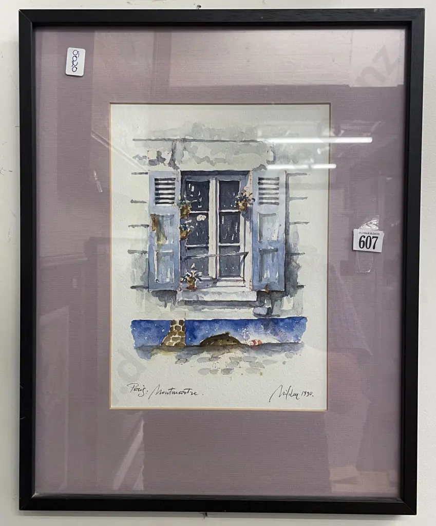 Unknown Artist - "Paris Montmatre"" - Watercolour & Ink Image 1++