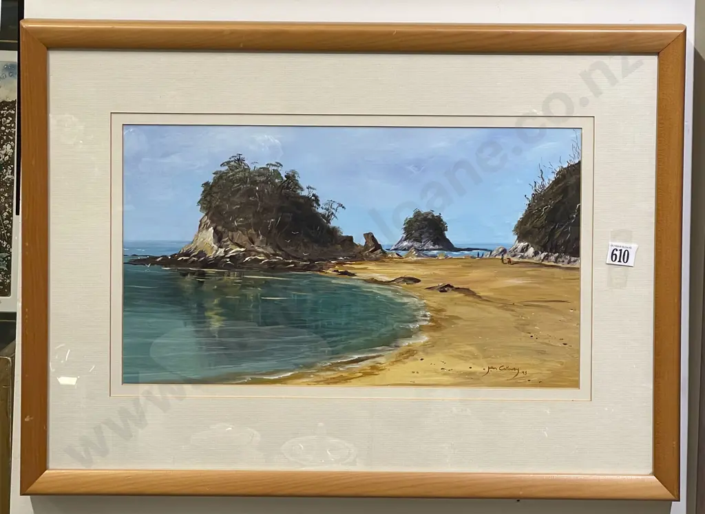 John Gatenby - "Little Kaiteriteri" - Acrylic on Paper Image 1++