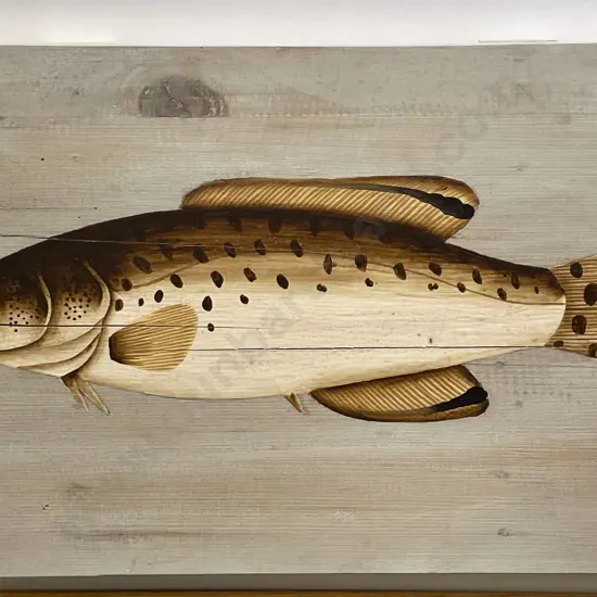 Study of Trout on Pine Boards