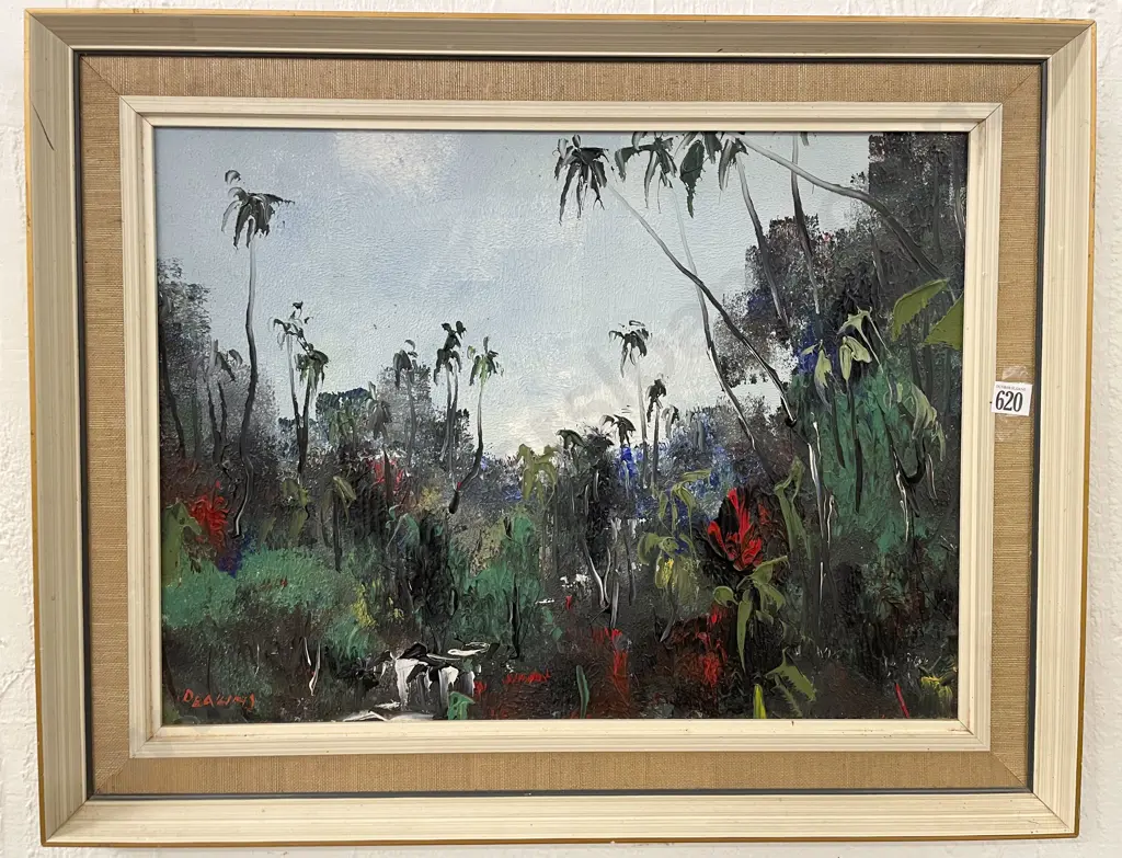 George Deakins - Jungle Study - Oil on Board Image 1++
