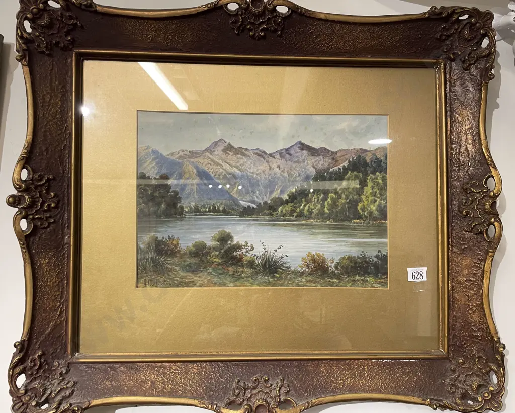 J. Malcolm - Colonial Lake Scene - Watercolour Image 1++