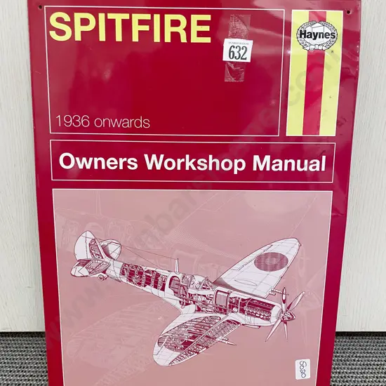 Haynes Spitfire Tin Sign