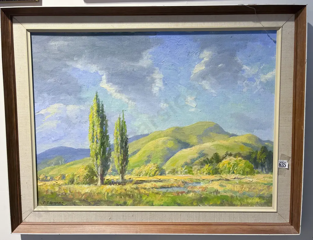 C. T. Laugesen - "Dry Summer Wairarapa" - Oil on Board Image 1++