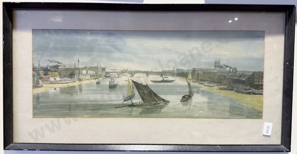 London Bridge from Southwark Bridge - Vintage Print Image 1++