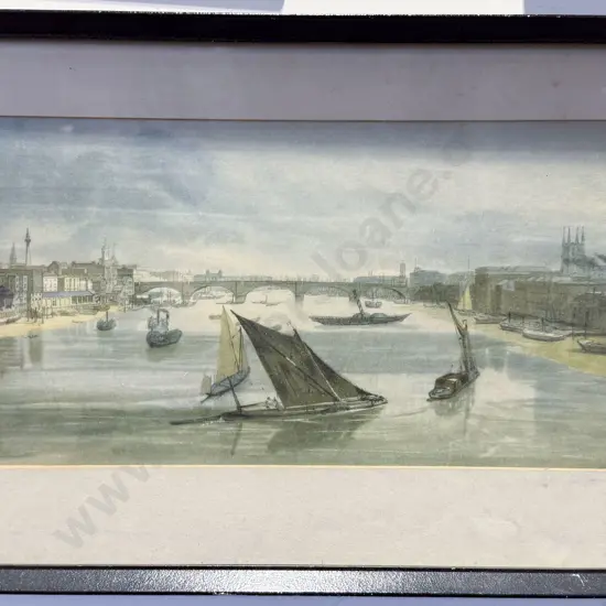 London Bridge from Southwark Bridge - Vintage Print