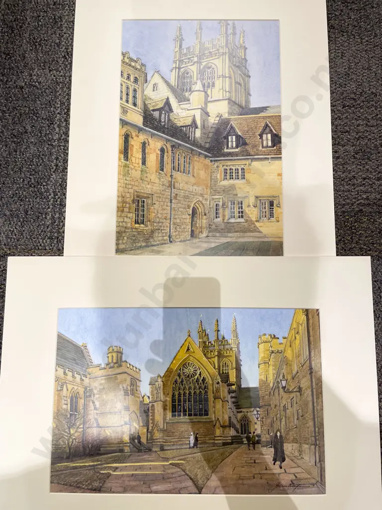 Two Unframed Architectural Study Prints Image 1++
