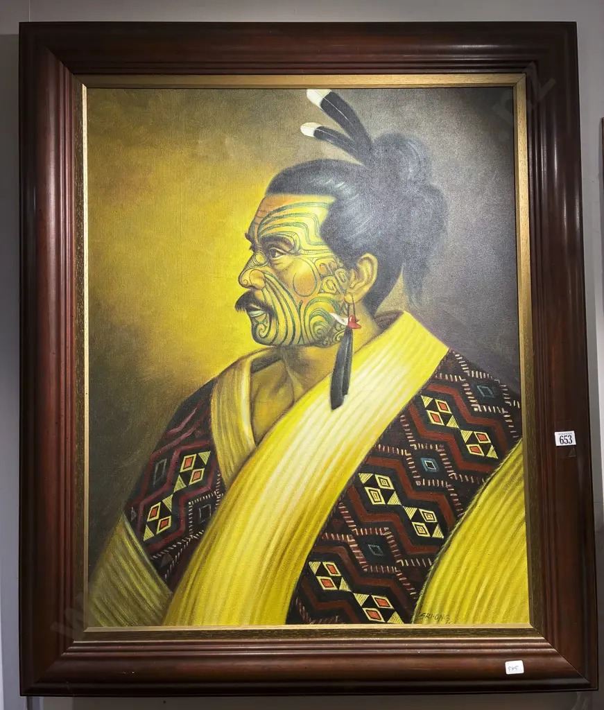 Signed SRI.ONG - Portrait - Oil on Canvas Image 1++