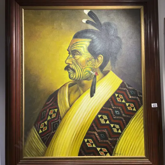 Signed SRI.ONG - Portrait - Oil on Canvas