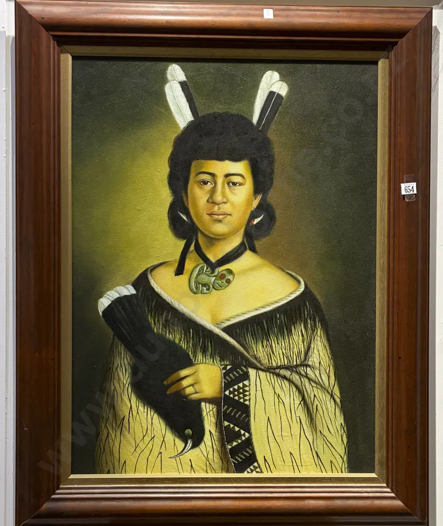 Signed SRI.ONG - Portrait - Oil on Canvas Image 1++