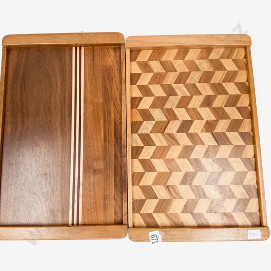 Two Native Timber Trays