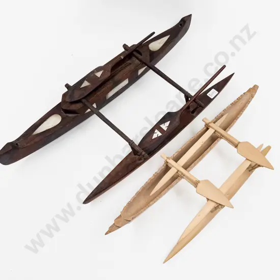 MOP Inlaid Outrigger Canoe & Other