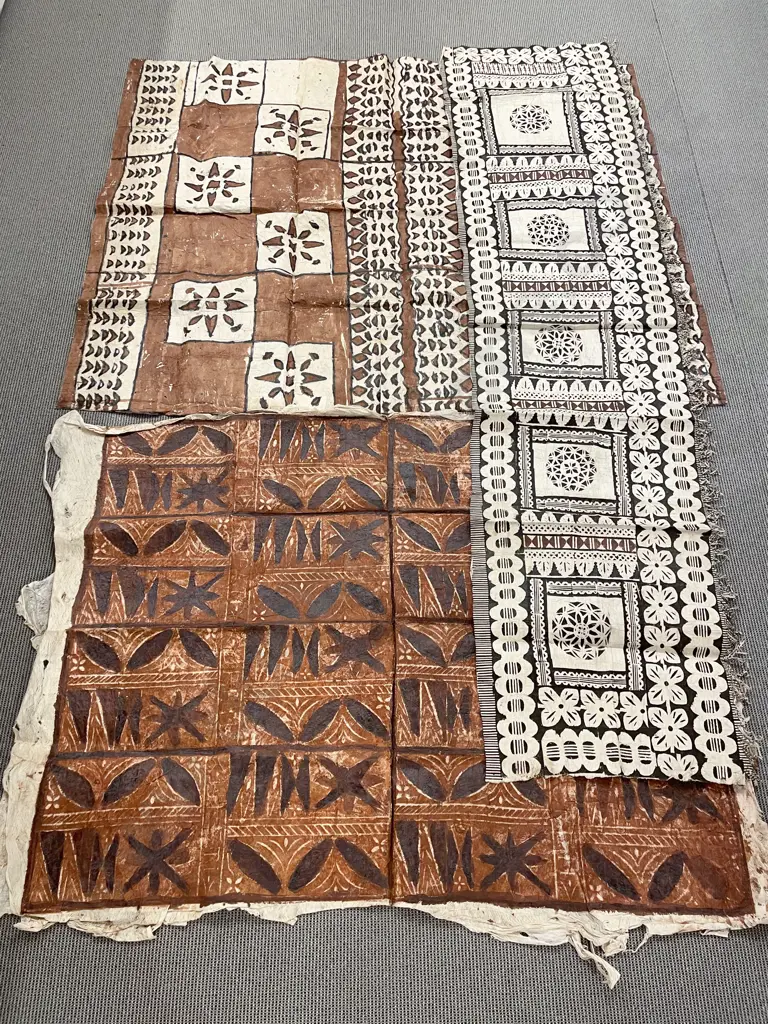 Three Tapa Cloths Image 1++