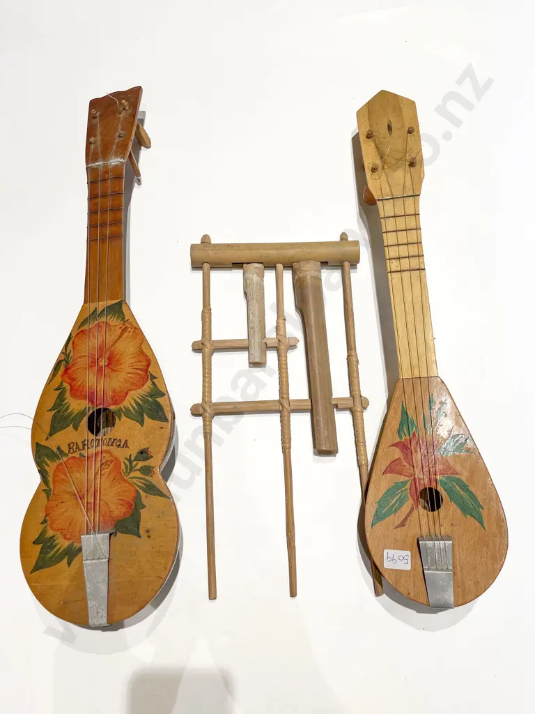 Two Tourist Ware Ukeleles & Other Musical Instrument Image 1++