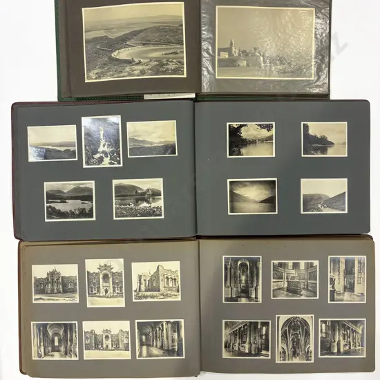 Three Assorted Vintage Black & White Photo Albums