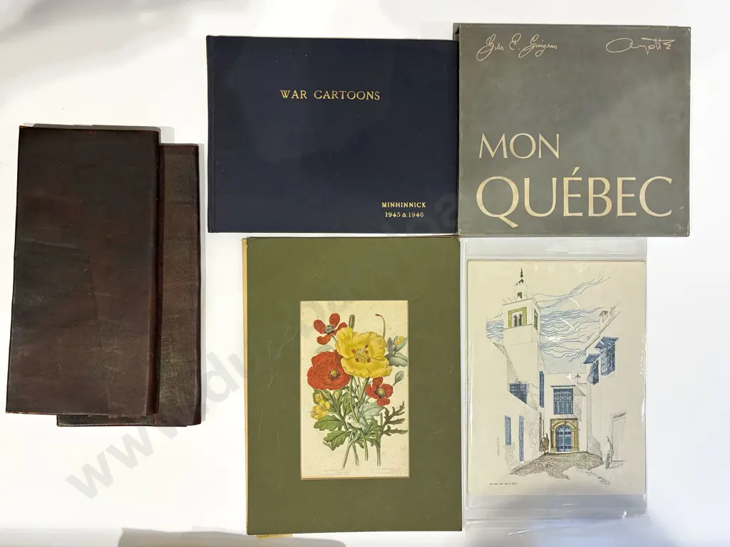 Pair of Document Holders together with Art Reference & Assorted Prints Image 1++