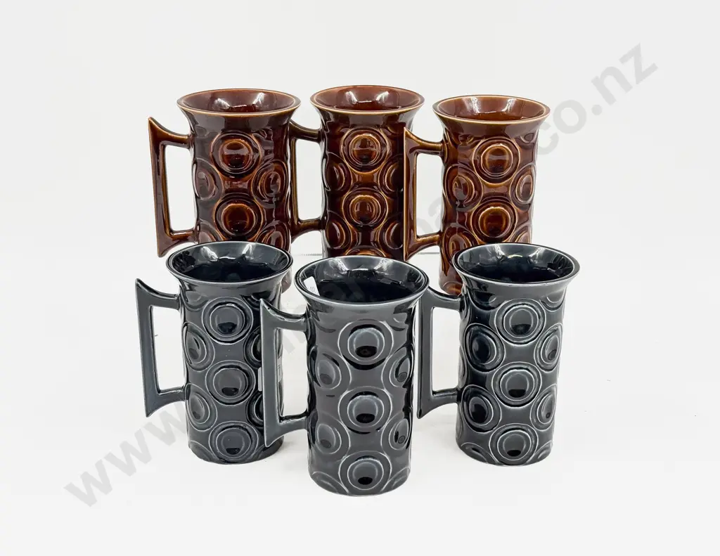 Two Sets of Three Susan Williams-Ellis Designed Portmerion Coffee Cups Image 1++