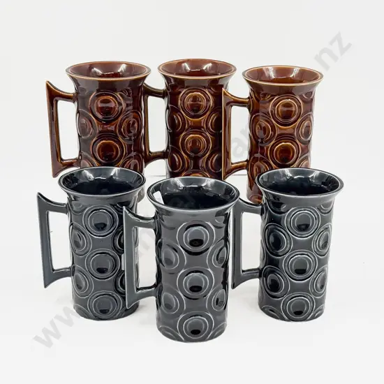 Two Sets of Three Susan Williams-Ellis Designed Portmerion Coffee Cups