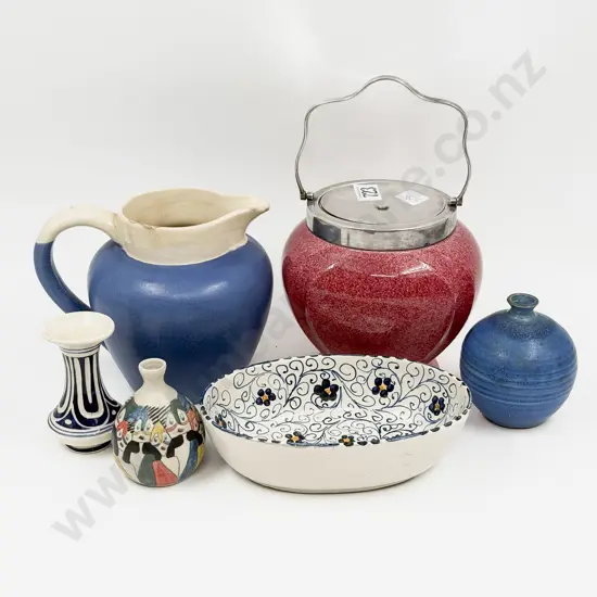 Small Qty of Assorted China & Pottery incl Biscuit Barrel