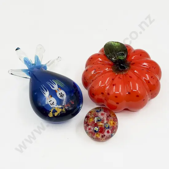 Three Pces of Assorted Art Glass