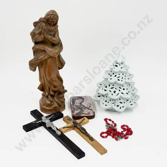 Qty of Assorted incl Two Crucifixes Rosary Beads etc