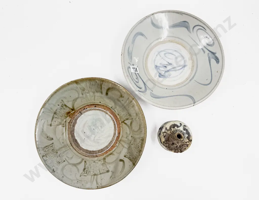 Two Provincial Ming Shallow Bowls & Other Image 1++