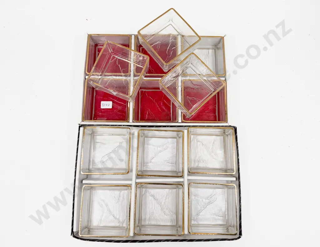 Qty of Assorted Boxed Glass Dishes Image 1++